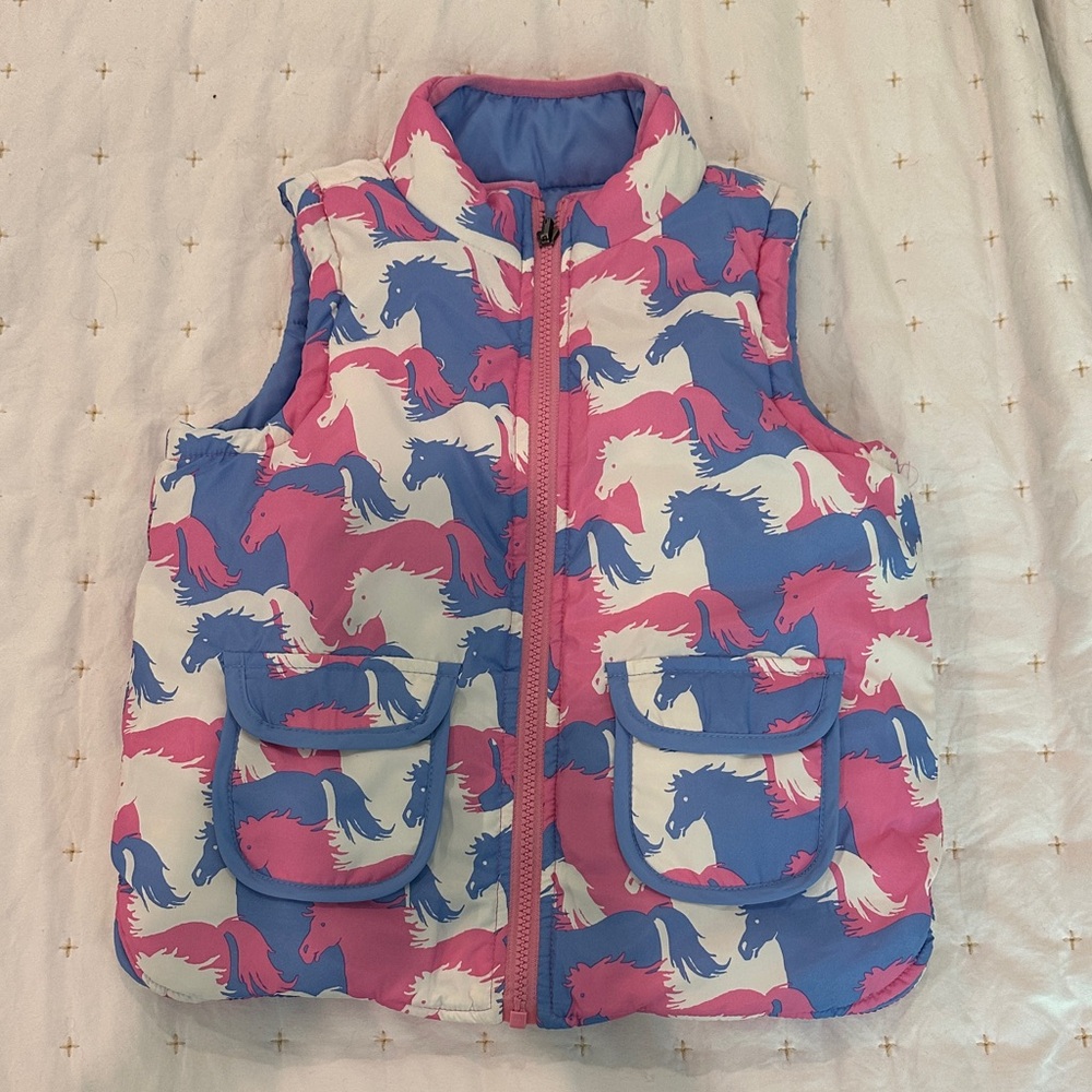 Hatley Periwinkle Puffer with Pink Label Detail